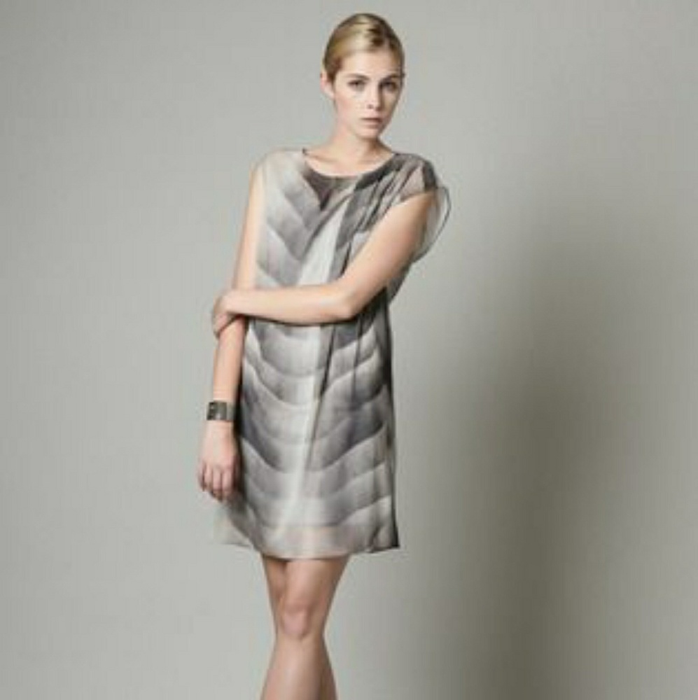 Helmut Lang Gradient Silk Dress